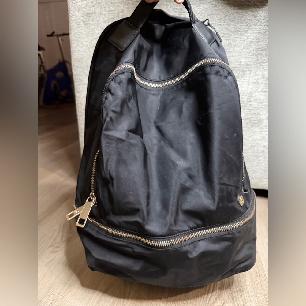 Lululemon Athletica Black Backpack with Gold Accents - Picture 3 of 16